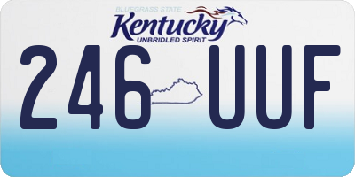 KY license plate 246UUF