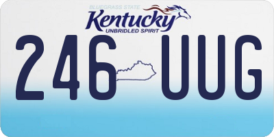 KY license plate 246UUG