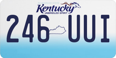 KY license plate 246UUI