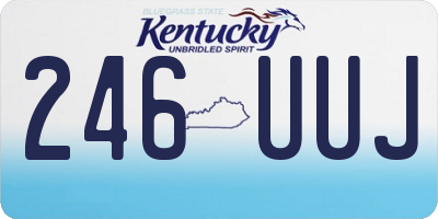 KY license plate 246UUJ