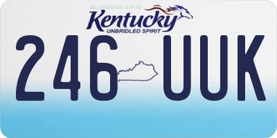 KY license plate 246UUK