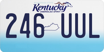 KY license plate 246UUL