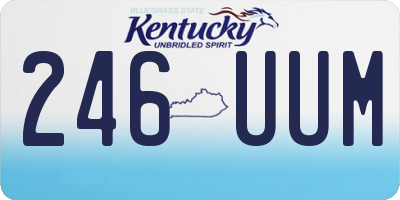 KY license plate 246UUM