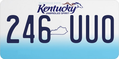 KY license plate 246UUO
