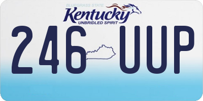KY license plate 246UUP
