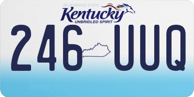 KY license plate 246UUQ