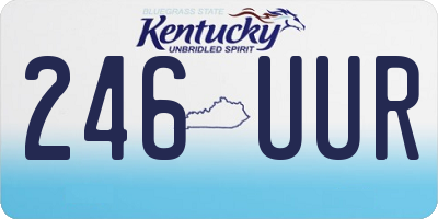 KY license plate 246UUR