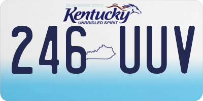 KY license plate 246UUV