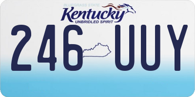 KY license plate 246UUY
