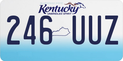 KY license plate 246UUZ