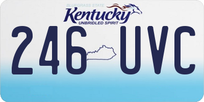KY license plate 246UVC