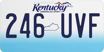 KY license plate 246UVF