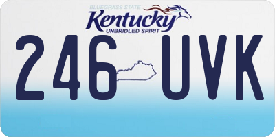 KY license plate 246UVK
