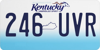 KY license plate 246UVR