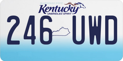 KY license plate 246UWD