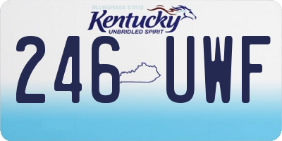 KY license plate 246UWF