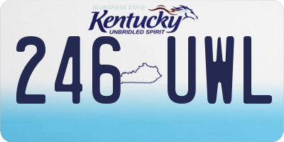 KY license plate 246UWL