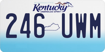 KY license plate 246UWM