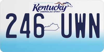 KY license plate 246UWN