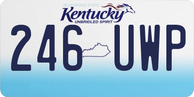 KY license plate 246UWP