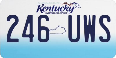 KY license plate 246UWS