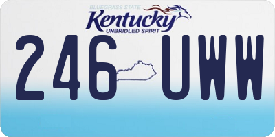 KY license plate 246UWW