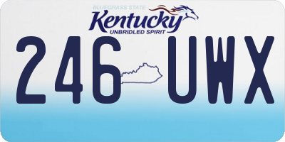 KY license plate 246UWX