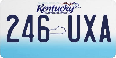 KY license plate 246UXA