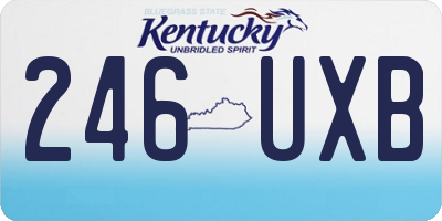 KY license plate 246UXB