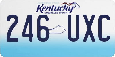 KY license plate 246UXC