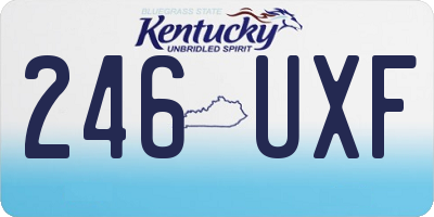 KY license plate 246UXF