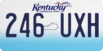 KY license plate 246UXH