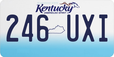 KY license plate 246UXI