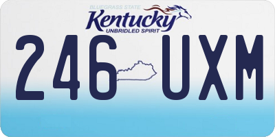 KY license plate 246UXM