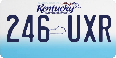 KY license plate 246UXR