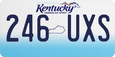 KY license plate 246UXS