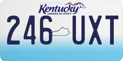 KY license plate 246UXT