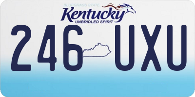 KY license plate 246UXU