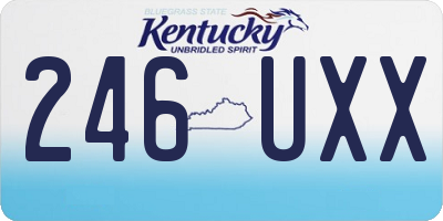 KY license plate 246UXX