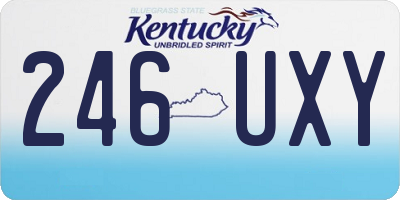 KY license plate 246UXY