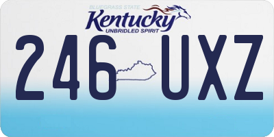 KY license plate 246UXZ