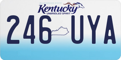 KY license plate 246UYA