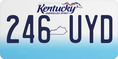 KY license plate 246UYD