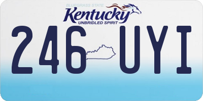 KY license plate 246UYI