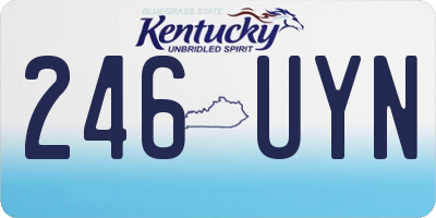 KY license plate 246UYN