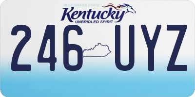 KY license plate 246UYZ