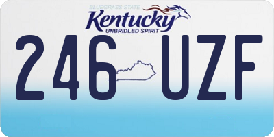 KY license plate 246UZF