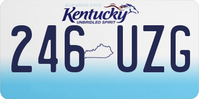 KY license plate 246UZG