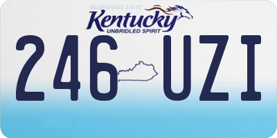 KY license plate 246UZI