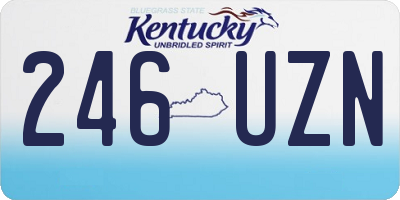KY license plate 246UZN
